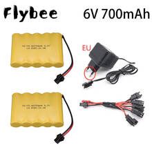 Pilhas aa com carregador, 700mah 6v, para rc, brinquedos, carros, barco, caminhão, trem, arma, robôs, peças 2024 - compre barato