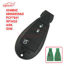 Kigoauto-mando a distancia con 3 botones para Chrysler, mando a distancia de 434Mhz para modelo europeo, Grand Cherokee,Voyager Fobik, 4, 68066859AD Journey,Grand Cherokee 2024 - compra barato