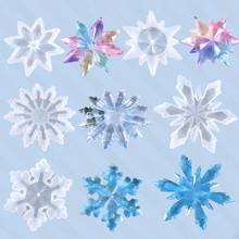 Christmas Ornaments Snowflake Pendant Casting Silicone Mould DIY Crafts Jewelry Making Tools Crystal Epoxy Resin Mold 2024 - buy cheap