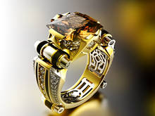 Горячая Распродажа, двухцветное кольцо из желтого золота с цирконом в стиле хип-хоп для женщин и мужчин, обручальное кольцо для вечеринки, новинка 2019 2024 - купить недорого