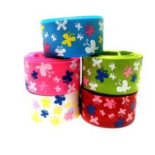 HL 5yards Mix 1" (25mm) Printed Butterfly Single Face Grosgrain Ribbon Wedding Party Decoration DIY Weaving Crafts A789 2024 - buy cheap