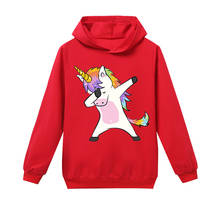 New fashion 2019 Children hoodies  blue unicorn print kids boys girls outerwear brand spring autumn Long sleeve sweatshirt 2024 - buy cheap