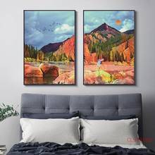 Beautiful Landscape Oil Canavs Painting Nordic Poster Vintage Scenery Wall Art Pictures For Living Room Modern Home Decoration 2024 - buy cheap