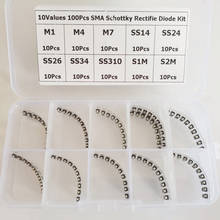 10Values x50 500pcs SMD M1 M4 M7 SS14 SS24 SS26 SS34 SS310 S1M S2M SMA Schottky Rectifie Diode Kit 2024 - compre barato