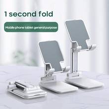 Dobrável elevador suporte do telefone desktop duplo tubo de alumínio ponderada telefone vídeo ao vivo tablet suporte para iphone xiaomi huawei samsung 2024 - compre barato