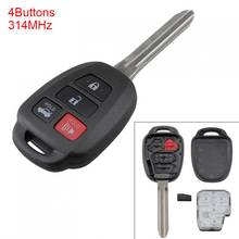 4 Buttons 314MHz  Keyless Uncut Flip Remote Key Fob HYQ12BEL with H Chip Fit for Toyota Camry Corolla 2014-2017 2024 - buy cheap