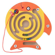 Children's magnetic maze toy children's wooden puzzle game toys children early education brain teasers wooden toys puzzle board 2024 - buy cheap