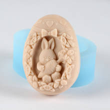 Molde de sabão em forma de coelho fofo para artesanato artesanal molde para fazer sabão 2024 - compre barato