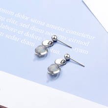 Женские серьги-кисточки из серебра 925 пробы с натуральным лунным камнем 2024 - купить недорого