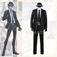 Disfraz de Anime de gran tamaño para caballero, máscara de francotirador, sombrero, sombrero, accesorios para Halloween, Carnaval, traje negro 2024 - compra barato