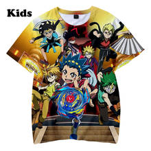 Camiseta de Beyblade Burst Evolution en 3D para niños y niñas, camisetas con estampado de Beyblade Burst Evolution, camiseta informal de verano para niños en 3D 2024 - compra barato