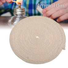 10m acessórios de vela vela lâmpada de algodão para diy óleo buda lâmpada de vela núcleo suprimentos de vela diâmetro 4mm 2024 - compre barato