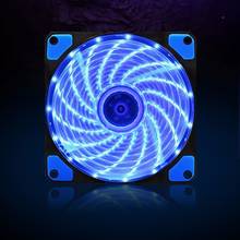 120mm 15 LED Ultra Silent Computer PC Case Cooling Fan 15 LEDs 12V With Rubber Quiet Molex Connector 3 / 4Pin plug fans Cooler 2024 - buy cheap