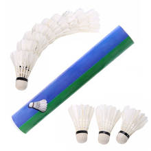 12 Pcs Badminton Shuttlecocks Badminton Practice Ball White Goose Feather Shuttlecock For Sports Training Casual Playing Indoor 2024 - buy cheap