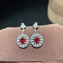 Super beautiful ruby earrings. Bright colors. Pigeon blood red, 925 pure silver 2024 - buy cheap