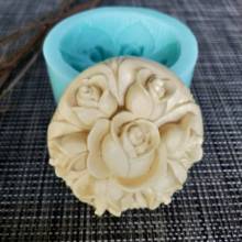 Rose Cluster Soap Silicone Mold Gypsum Chocolate Candle Candy Mold HC0156 PRZY Flower Moulds Clay Resin Rubber Eco-friendly 2024 - buy cheap