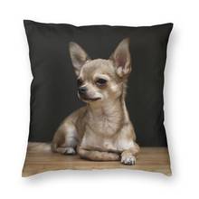 Чихуахуа подушка в виде собаки Чехол украшения животный принт диванные подушки для дивана двухсторонняя печать 2024 - купить недорого