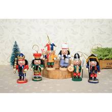 Christmas Wood Nutcracker Soldier Decoration Gift Classic Hand Painting Doll Vintage Handcraft Puppet Wooden Home Party Ornament 2024 - buy cheap