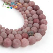 4 6 8 10mm Natural Round Minerals Loose Beads Pink Matte Strawberry Quartz crystal Stone Beads for Jewelry Making DIY Bracelet 2024 - buy cheap