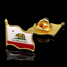 USA State of California Flag Pin Brooch Metal Badge National Patriotism Collectible Pin Decorations 2024 - buy cheap