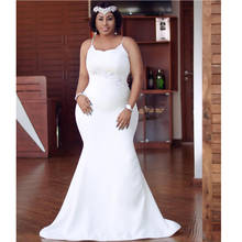 Custom Plus Size Wedding Dress With Spaghetti Strap Bow Sexy Backless Mermaid Wedding Dresses Bridal Gown vestidos de novia 2024 - buy cheap