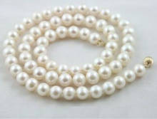 Collar de perlas blancas Akoya AAA, 17 ", 6,07, 7-8MM, envío gratis 2024 - compra barato