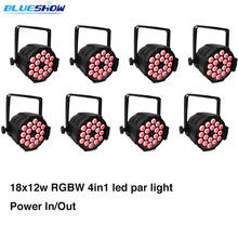 8x luz Par LED RGBW 18x12W 41in1 etapa lavado Par 4in1 Quad Par64 foco led lavado Par LED RGBW 18x12w Dj Luz 2024 - compra barato