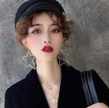 Imitation Allergy Fashion Street Catwalk Earrings Net Red Big Five-pointed Star Drop Earring Femininity Party Gift Jewelry E7007 2024 - buy cheap