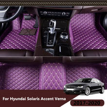 Cover Carpets Car Floor Mats For Hyundai Solaris Accent Verna 2017 2018 2019 2020 Auto Interior Accessories Styling Waterproof 2024 - buy cheap