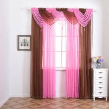 Curtain Voile Curtain Pelmet Valance Net Curtains Voile Swag Living Bedroom Home Decor 88*128cm 2024 - buy cheap