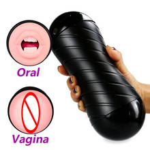 Vagina y masturbador masculino con forma de boca para hombres adultos, Juguetes sexuales realistas 4D con Vagina y bolsillo para sexo Oral 2024 - compra barato
