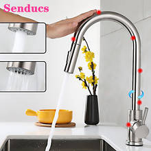 Touch on Kitchen Faucets with Pull Down Sprayer,Sensor Faucets for Kitchen Sinks Tap, Smart Touch Pull Out Kitchen Faucets 2024 - buy cheap