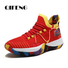 2021 New Arrival Basketball Shoes Men Mesh Sneakers Boys Basket Shoes Red Autumn Black Outdoor Sports Shoes Women Summer Fashion 2024 - buy cheap