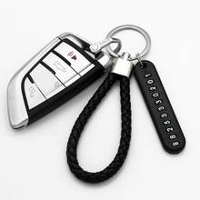 2022 New Custom Anti-lost Phone Number Plate Pendant Car Keychain Jewelry 2020 trend 2024 - buy cheap