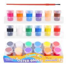 20ml 6 Bright Colors Washable Gouache Paint for Kids Beginners School Supplies Finger Paint 2024 - buy cheap