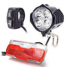 WEXPLORE-juego de luces delanteras y traseras para bicicleta eléctrica, con altavoz incorporado, faro y luz trasera, 12V, 24V, 36V, 48V, 60V 2024 - compra barato