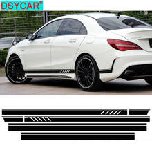 DSYCAR 1Set Car Hood Roof Engine Side Stripes Car Sticker Body Kit Decal Decoration for Mercedes Benz Class A C Decals 2024 - buy cheap