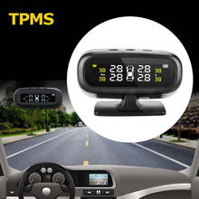 Sistema solar do monitor de alarme da pressão dos pneus do carro tpms temperatura/aviso de pressão inteligente com 4 sensores de monitoramento de pneus 2024 - compre barato