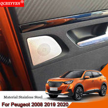 Bocina de puerta trasera para coche, cubierta de sonido, lentejuelas, pegatina Interior, accesorios para Peugeot 2008, 2019, 2020 2024 - compra barato
