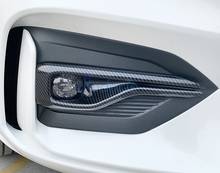 Guarnição de fibra de carbono para farol de neblina frontal, tampa moldável, acessórios para carro, estilo ford focus 2019 2020 sedan 2024 - compre barato