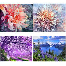 DIY 5D Diamond Painting Flower Diamond Embroidery Landscape Cross Stitch Full Round Drill Mosaic Rhinestones Wall Art Home Decor 2024 - buy cheap