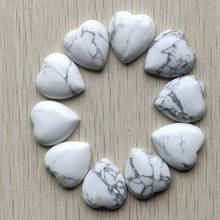 Fashion good quality natural stone heart shape cab cabochons beads for jewelry making 25mm wholesale 10pcs/lot free shipping 2024 - buy cheap