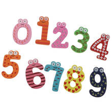 Math 0 - 9 Wooden Magnetic Number Blocks Cartoon Fridge Magnet Learning Toys 2024 - buy cheap