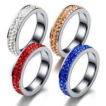 Trend nicho moda titânio aço casal anel 2 linhas de aço inoxidável casal anel jóias 2024 - compre barato