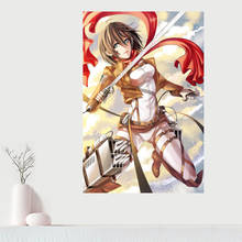 Custom Canvas Wall Decor Attack on Titan Canvas Poster Cloth Wall Fabric Posters And prints Home Decor Painting 2024 - buy cheap