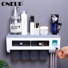 ONEUP-soporte para cepillo de dientes multitaza invertido, estante de almacenamiento multifuncional para accesorios de baño, dispensador automático de pasta de dientes 2024 - compra barato