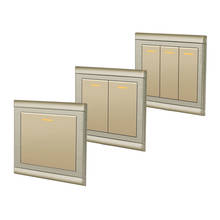 1/2/3 gang 1 2 way 86 tipo interruptor de parede champagne ouro escovado painel quadro pc botão interruptor ligar/desligar interruptor de parede casa 10a