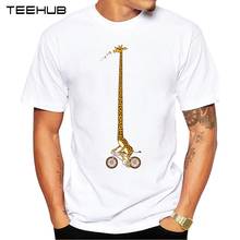 TEEHUB-Camiseta de manga corta con diseño de jirafa larga para hombre, geniales camisetas estampadas, camisetas Hipster, nueva moda 2024 - compra barato