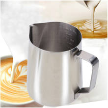 350mL Stainless Steel Milk Frother Pitcher Milk Foam Container Measuring Cups Coffee Milk Mugs Milk Frothers Coffe Appliance 2024 - buy cheap