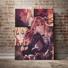 Violeta Evergarden-lienzo de Anime Manga para decoración del hogar, impresiones para dormitorio, sala de estar, pintura, arte de pared, póster 2024 - compra barato